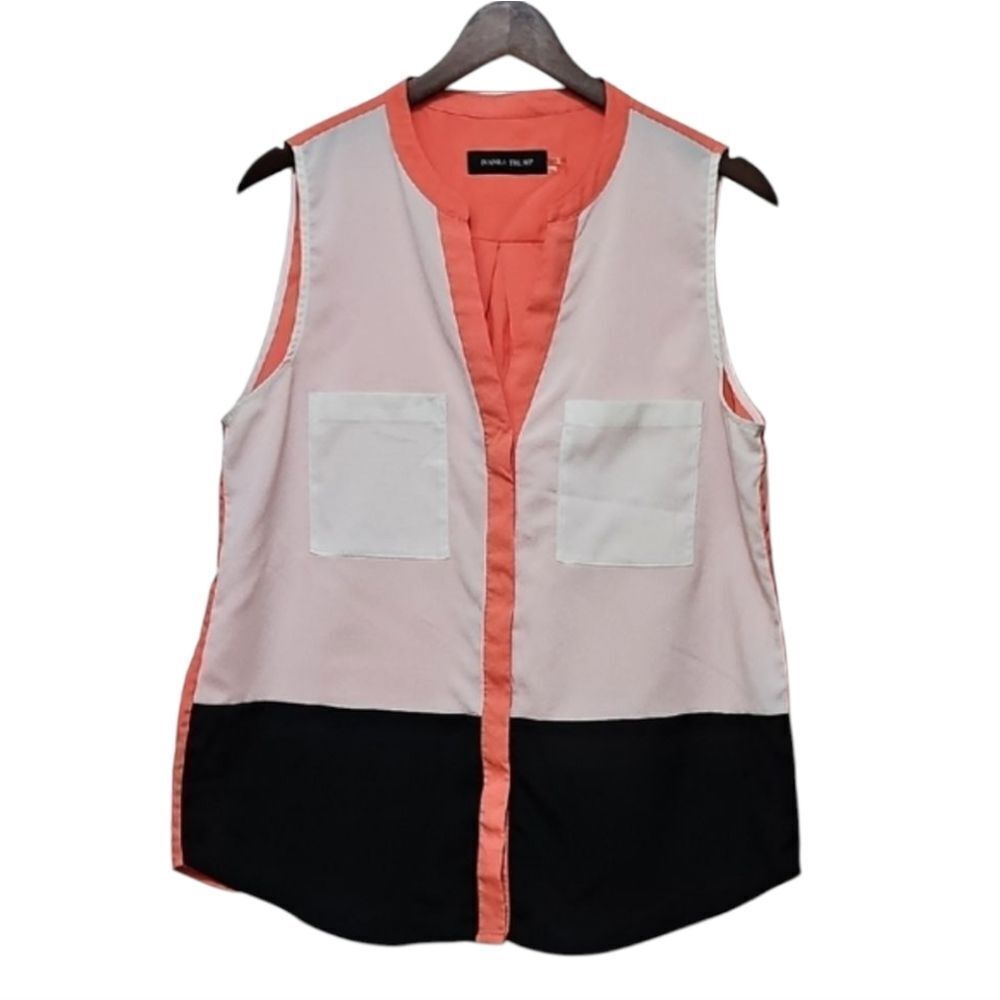 Ivanka Trump Colorblock Sleeveless Top